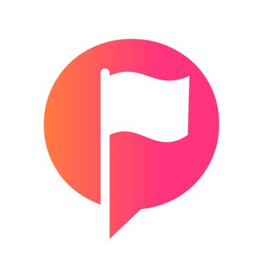 İlk Harf O Golf Bayrağı Logosu Tasarımı, Spor Konsepti. Hedef Başarı Sembolü