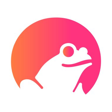 İlk Harf O Kurbağa Logosu Tasarım Vektör Şablonu