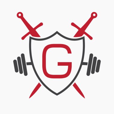 Initial Letter G Warrior Logo Design Concept For Security, Safety and Defense Symbol clipart