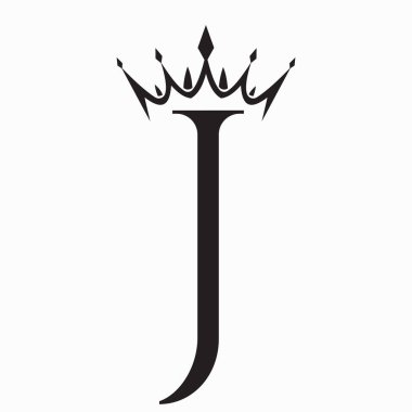 Moda ve Güzellik Sembol Şablonu için J Crown Logosu Baş harfleri