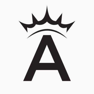 Moda ve Güzellik Sembol Şablonu için İlk Mektup Crown Logosu