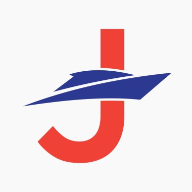 Sailor Sembol Vektör Şablonu için J Tekne Logosu Konsepti