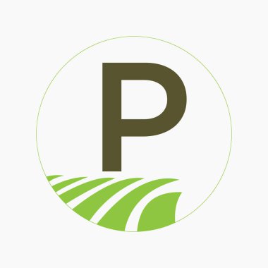 Pastane, Ekmek, Kek, Kafe, Pasta Sembolü İçin Tarım ve Tarım Logosu P Konsepti