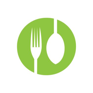 Çatal ve Kaşık Sembollü Restoran Logo Tasarımı İlk Harf O