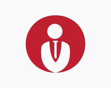 İlk Harf O İş Adamı Logosu İnsan Sembol Vektör Şablonu Konsepti