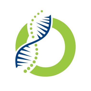 Sağlık Sigortası için O Vektör Şablonu 'na ilk DNA logosu