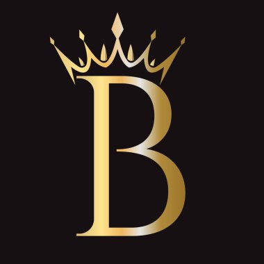 Moda ve Güzellik Sembol Şablonu B Crown Logosu