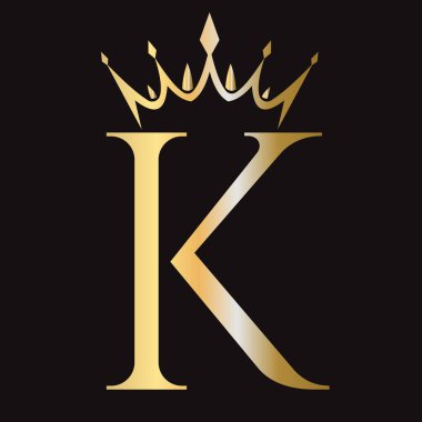 Moda ve Güzellik Sembol Şablonu K Crown Logosu