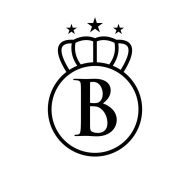Moda ve Güzellik Sembol Şablonu B Crown Logosu