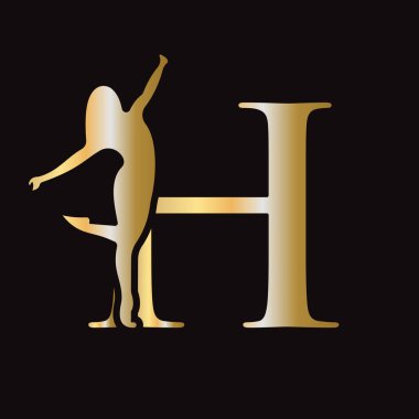 J harfi üzerindeki Moda Logosu Kadın Simgesi Vektör Şablonu