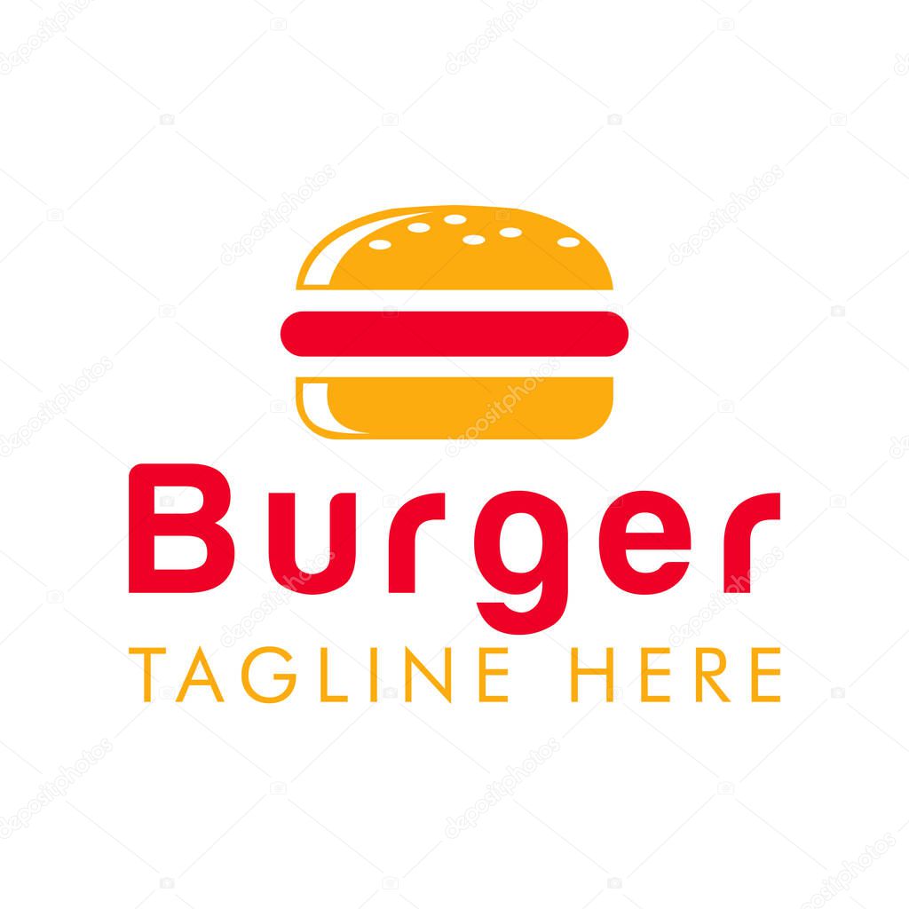 Burger Logo Design For Restaurant And Cafe Symbol