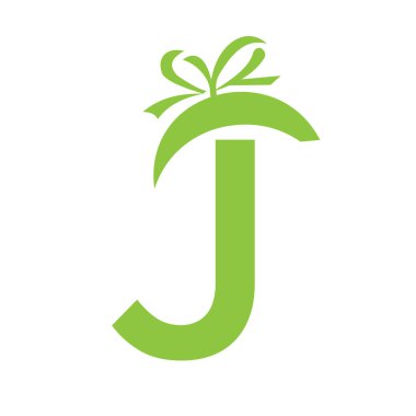 Olay, Yıldönümü, Doğum Günü ve Parti Sembolü için J Hediye Logosu Tasarımı