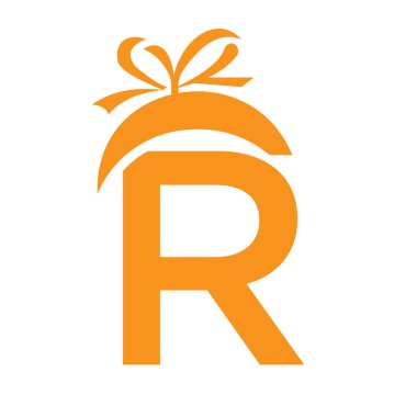 Olay, Yıldönümü, Doğum Günü ve Parti Sembolü için Başlangıç Harfi R Hediye Logosu Tasarımı