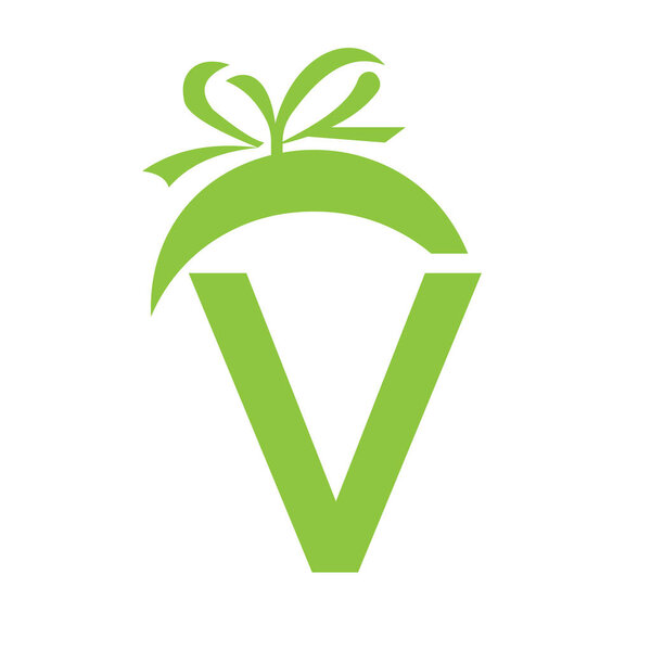 Первоначальное письмо V дизайн логотипа подарка для события, юбилей, день рождения и праздник