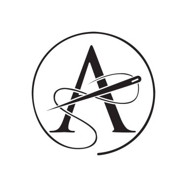 İlk Mektup A Terzi Logosu, Kumaş ve Kumaş Logosu Giysi, Nakış, Tekstil, Moda, Kumaş, Kumaş İşareti