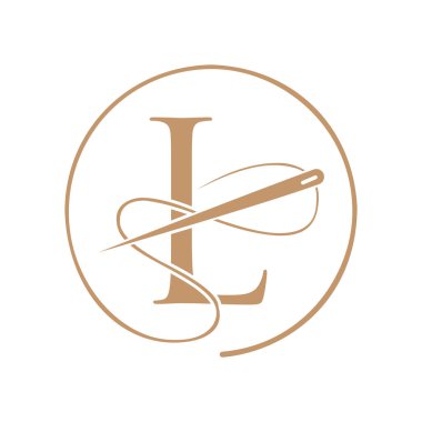 İlk harf L Terzi Logosu, Kumaş ve İşaret Logosu Giysi, Nakış, Tekstil, Moda, Kumaş, Kumaş İşareti