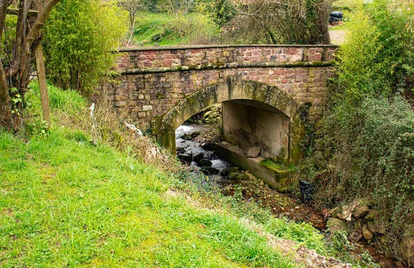 Cantabria Nın Carmona Kasabasındaki Quivierda Nehri Üzerindeki Taş Köprü Spanya — Stok fotoğraf