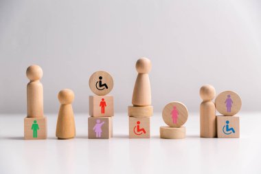 Concept of diversity, inclusion and equality promotes community integration, where every person, regardless of disability, is embraced through teamwork and equity in colourful, supportive environment clipart