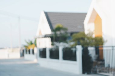 Bulanık arkaplan ev modeli iş konsepti, satış yönetimi yatırım bankası yatırım bankası sahiplik kredisi ekonomisi finansman yatırımları apartman arazisi stratejik tasarruf vergisi satışını içerir