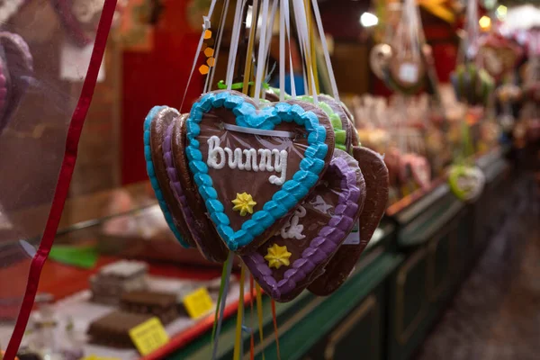 delicious food at the Christmas market, cookies and gingerbread