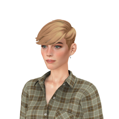 Cesur, bağımsız, kısa saçlı, izole edilmiş portresi olan bir kadın. 