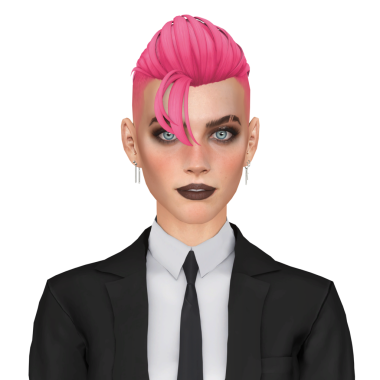 Güçlü, bağımsız, kısa pembe saçlı, izole edilmiş portresi olan bir kadın. 