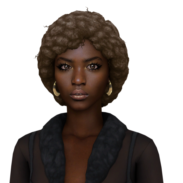 Cesur kısa saçlı, izole edilmiş, güçlü, bağımsız siyahi bir kadın. 