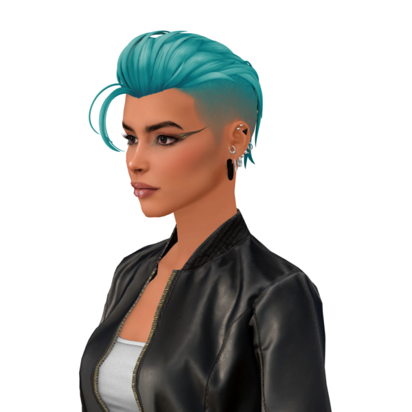 Cesur, kısa saçlı, izole edilmiş portresi olan güçlü, bağımsız bir kadın.