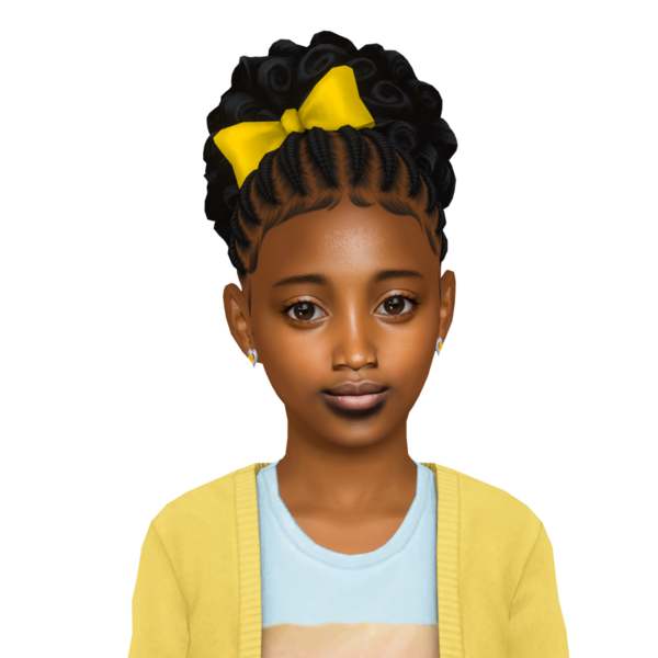 Afro updosu olan, izole edilmiş güzel bir zenci çocuk.