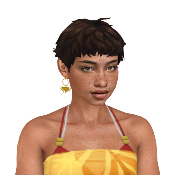 Güçlü, güzel, bağımsız, cesur, kısa saçlı, izole edilmiş bir portresi olan bir kadın.