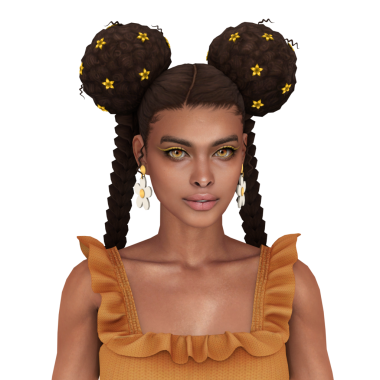 Güzel, genç bir Afrikalı kadın. Harika saçları ve şık bir elbisesi var.