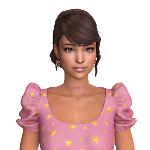 Parti elbisesi içinde güzel bir genç kadın, izole edilmiş bir portre.