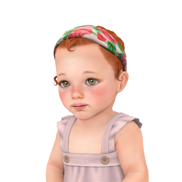 Yeşil gözlü, saç bandı ve elbise takan, izole edilmiş bir portre takan küçük tatlı bir kızıl bebek.