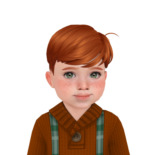 Kısa kızıl saçlı, çilli, süveter giyen, gülümseyen, izole edilmiş portresi olan küçük tatlı bir çocuk.