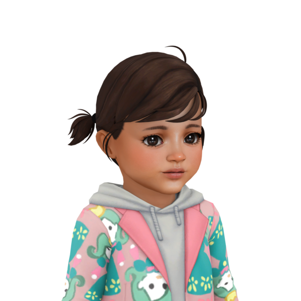 İki kahverengi atkuyruklu, kışlık kıyafetler giyen, izole edilmiş bir portresi olan güzel, şirin bir çocuk.