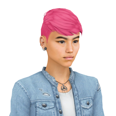 Güzel, genç, eşcinsel, ikili olmayan, kısa saçlı, kot ceket giyen, münferit portresi olan Asyalı bir kadın.