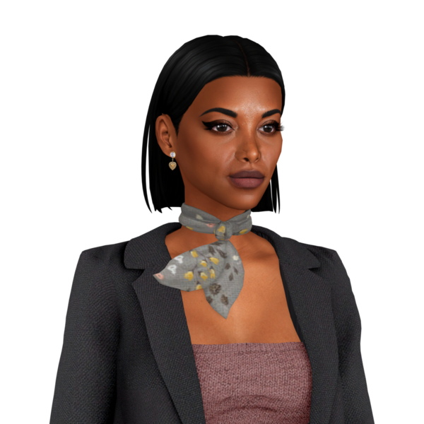 Güzel siyah bir iş kadını, güzel saç stili ve makyajlı, izole edilmiş bir portre.