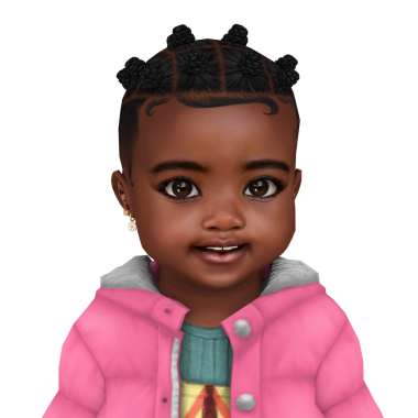 Şirin saç stili olan, kışlık giysiler giyen, izole edilmiş küçük siyah bir çocuk.