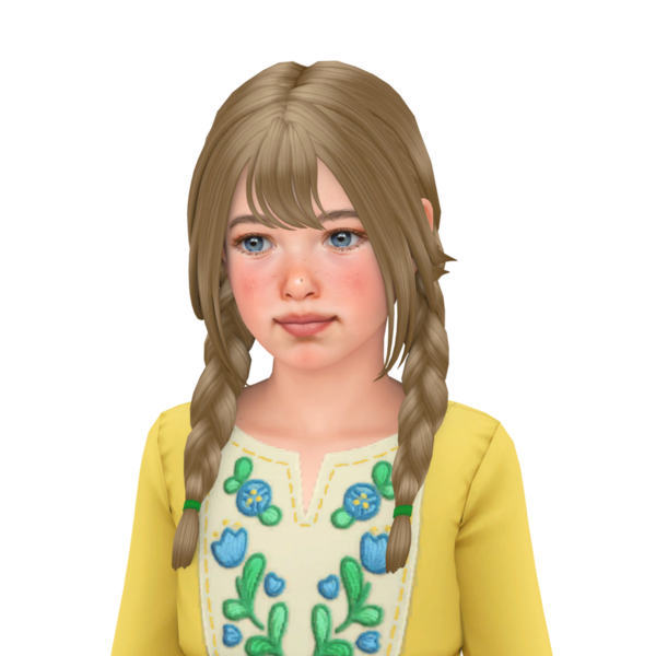 Uzun sarı örgülü, mavi gözlü, ulusal kıyafetler giyen, izole edilmiş portresi olan güzel bir kız.