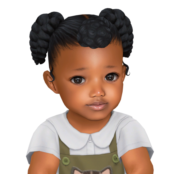 Kıvırcık Afrika saçlı, izole edilmiş portresi olan koyu tenli küçük bir kız.