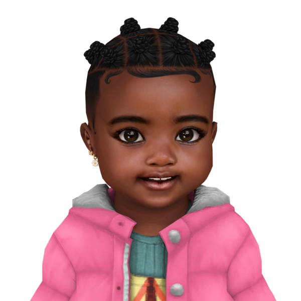 Şirin saç stili olan, kışlık giysiler giyen, izole edilmiş küçük siyah bir çocuk.