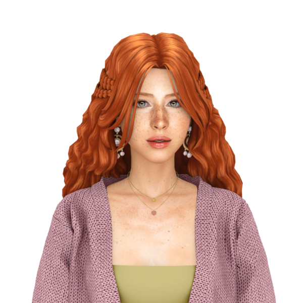 Güzel, kızıl saçlı, yeşil gözlü, uzun kıvırcık saçlı, beyaz tenli, hırkalı, izole edilmiş bir portre giyen bir kadın.