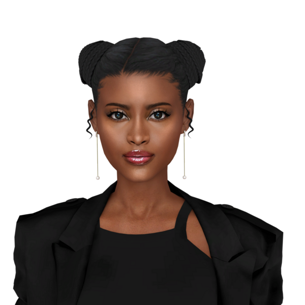 Koyu tenli, güzel bir iş kadını, siyah takım elbiseli, makyajlı, izole edilmiş bir portre.