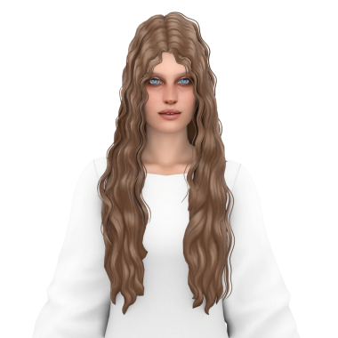 Uzun kıvırcık sarı saçlı, açık mavi gözlü, uzun beyaz bir elbise giyen, izole edilmiş bir portresi olan güzel ve korkutucu genç bir kadın.