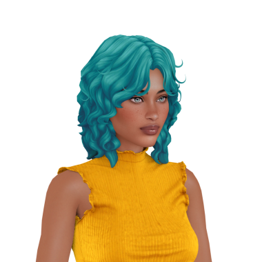 Kıvırcık, omuz hizasında, yeşil saçlı, parlak kıyafetler giyen, izole edilmiş portresi olan güzel bir genç kadın.