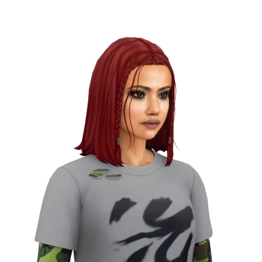 Orta boylu, günlük giysiler içinde kızıl saçlı, izole edilmiş portresi olan güzel bir kadın.