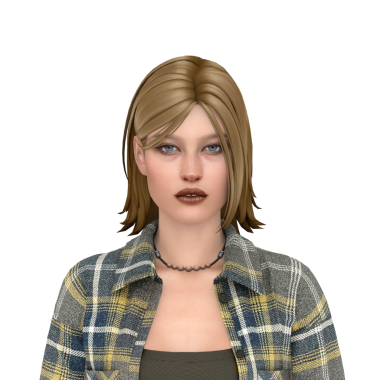 Güzel, genç ama yorgun bir kadın, orta boylu, günlük kıyafetler içinde, izole edilmiş bir portre.