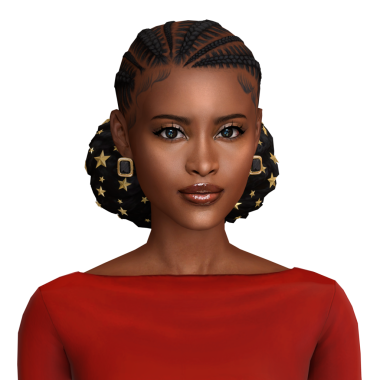 Zarif bir saç stili ve izole edilmiş bir portresi olan güzel bir Afrikalı kadın.