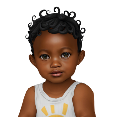 Şirin, yakışıklı, kıvırcık saçlı, izole edilmiş portresi olan Afrikalı bir çocuk.