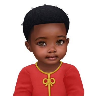 Kırmızı gömlekli, yakışıklı, küçük siyah bir çocuk, izole edilmiş bir portre.